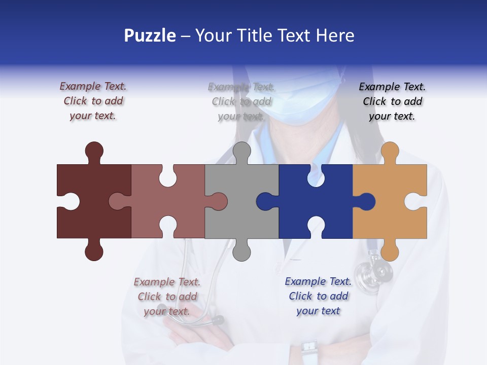 A Woman Doctor Wearing A Face Mask And A Stethoscope PowerPoint Template