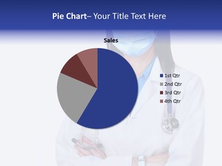 A Woman Doctor Wearing A Face Mask And A Stethoscope PowerPoint Template