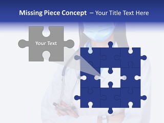 A Woman Doctor Wearing A Face Mask And A Stethoscope PowerPoint Template