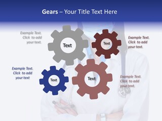 A Woman Doctor Wearing A Face Mask And A Stethoscope PowerPoint Template