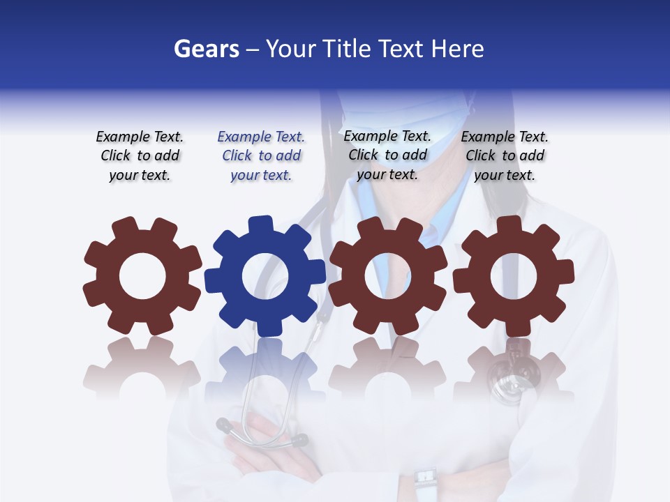 A Woman Doctor Wearing A Face Mask And A Stethoscope PowerPoint Template