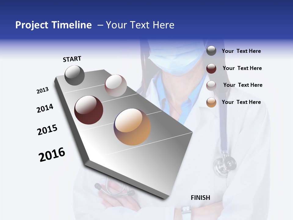 A Woman Doctor Wearing A Face Mask And A Stethoscope PowerPoint Template