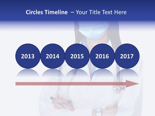 A Woman Doctor Wearing A Face Mask And A Stethoscope PowerPoint Template