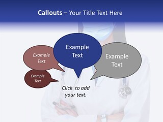 A Woman Doctor Wearing A Face Mask And A Stethoscope PowerPoint Template