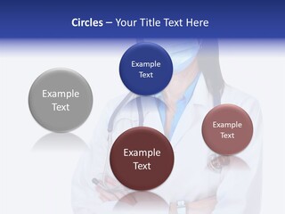 A Woman Doctor Wearing A Face Mask And A Stethoscope PowerPoint Template