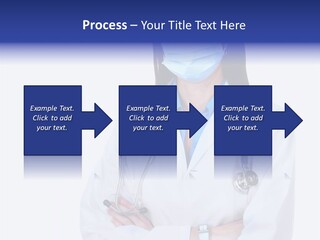 A Woman Doctor Wearing A Face Mask And A Stethoscope PowerPoint Template