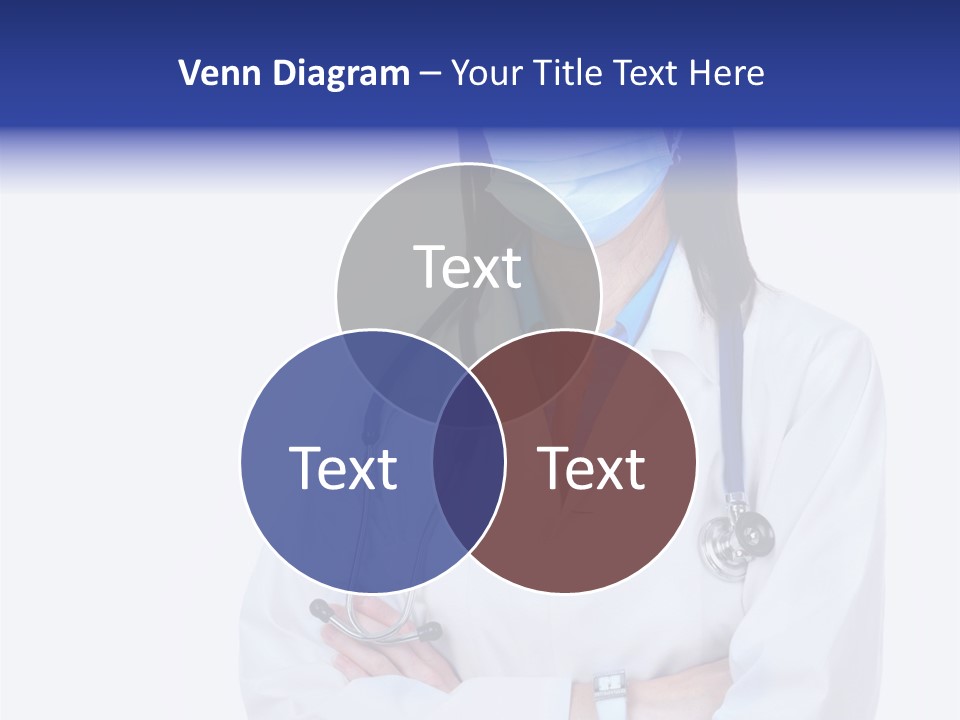 A Woman Doctor Wearing A Face Mask And A Stethoscope PowerPoint Template