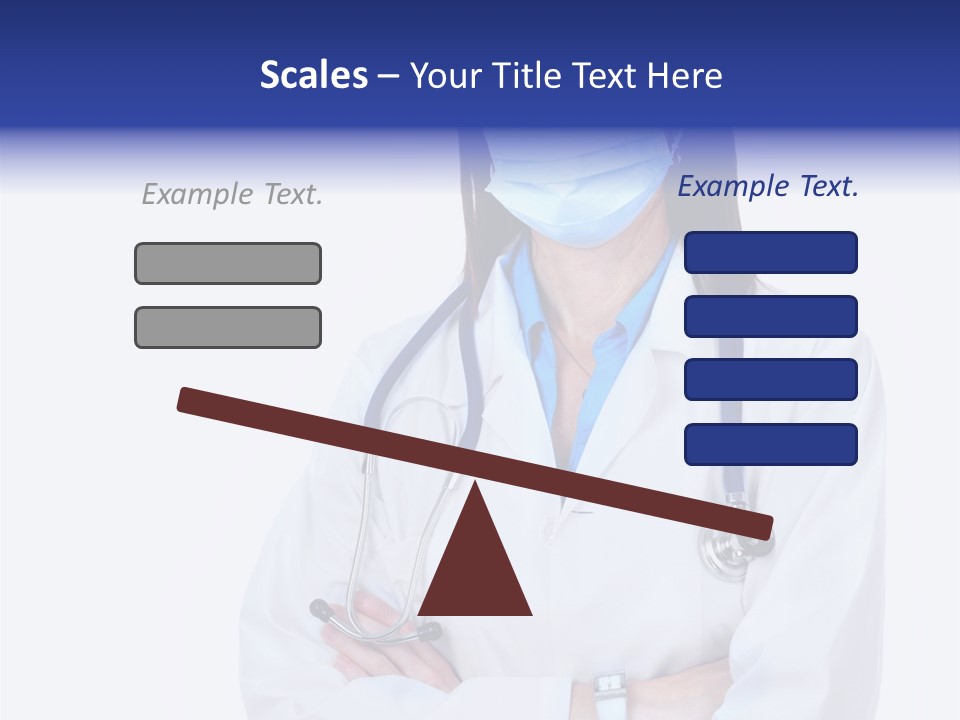 A Woman Doctor Wearing A Face Mask And A Stethoscope PowerPoint Template