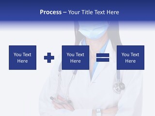 A Woman Doctor Wearing A Face Mask And A Stethoscope PowerPoint Template