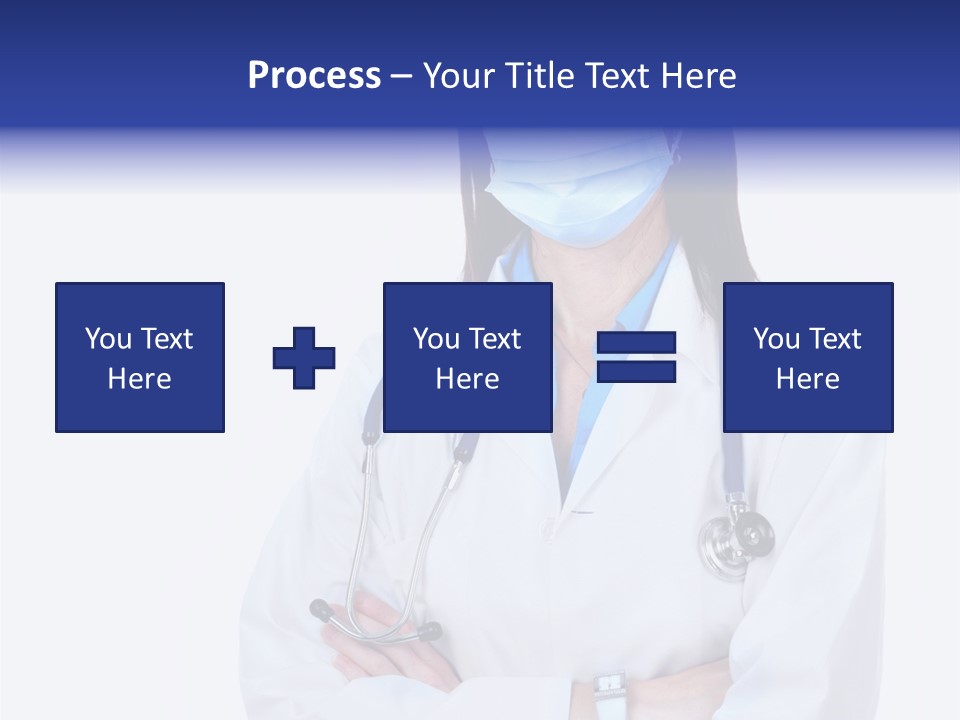 A Woman Doctor Wearing A Face Mask And A Stethoscope PowerPoint Template