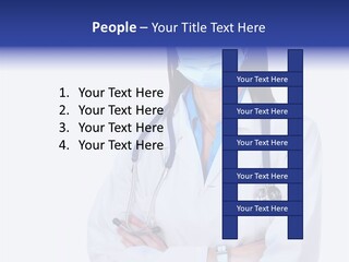 A Woman Doctor Wearing A Face Mask And A Stethoscope PowerPoint Template