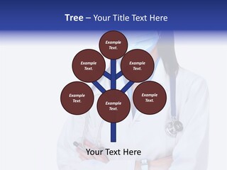 A Woman Doctor Wearing A Face Mask And A Stethoscope PowerPoint Template