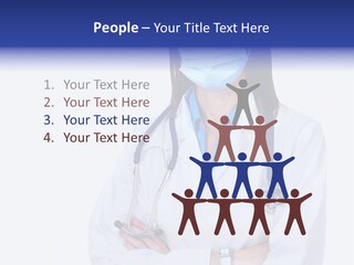 A Woman Doctor Wearing A Face Mask And A Stethoscope PowerPoint Template