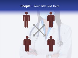 A Woman Doctor Wearing A Face Mask And A Stethoscope PowerPoint Template