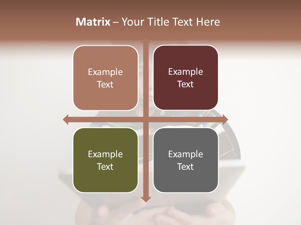 Elementary Aged Children Tablet Pc PowerPoint Template