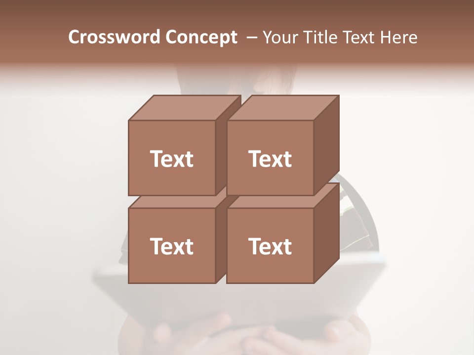 Elementary Aged Children Tablet Pc PowerPoint Template