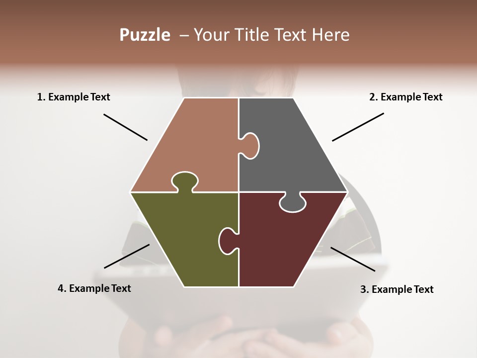 Elementary Aged Children Tablet Pc PowerPoint Template