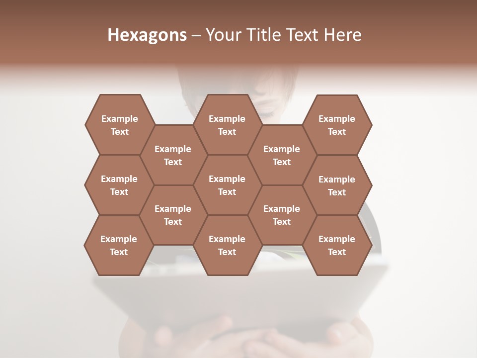 Elementary Aged Children Tablet Pc PowerPoint Template