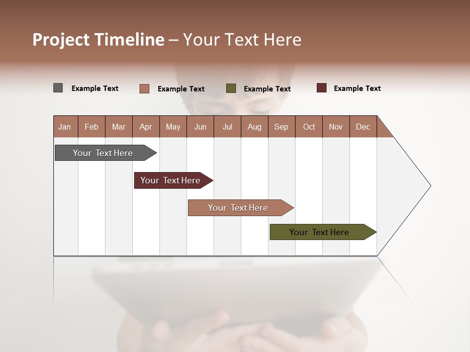 Elementary Aged Children Tablet Pc PowerPoint Template