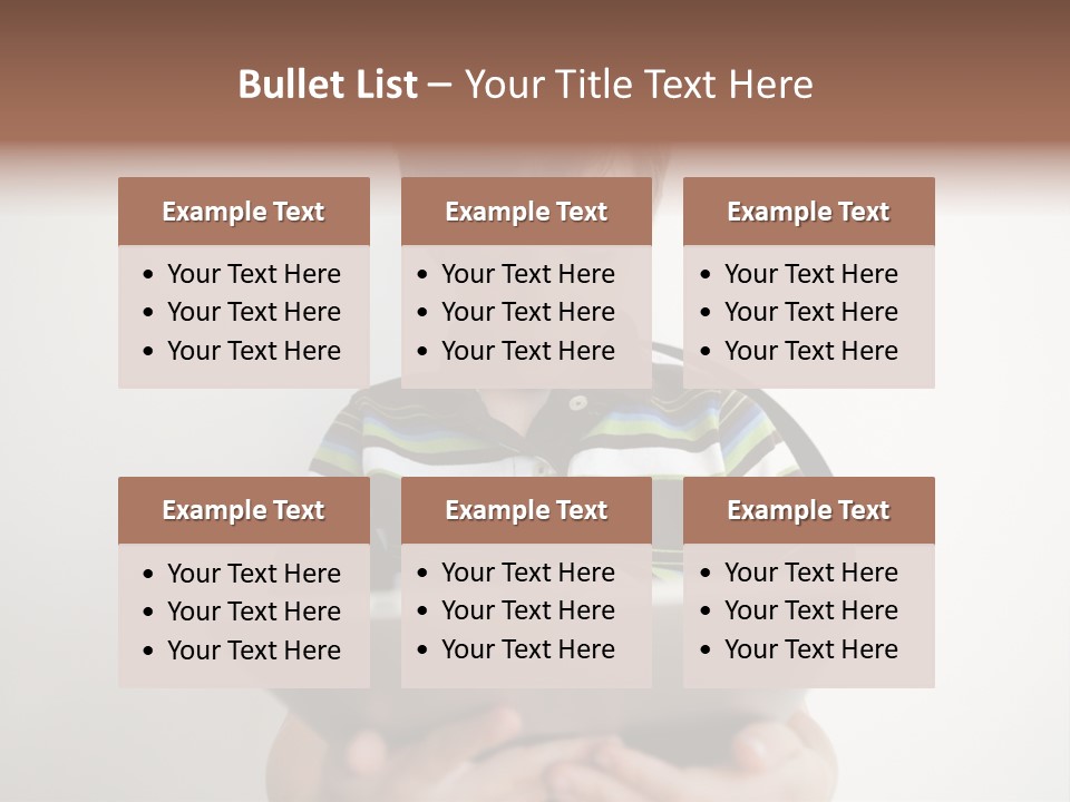 Elementary Aged Children Tablet Pc PowerPoint Template