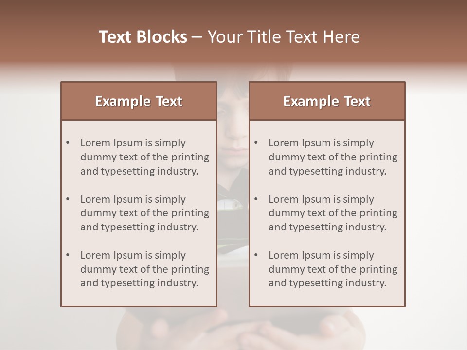 Elementary Aged Children Tablet Pc PowerPoint Template