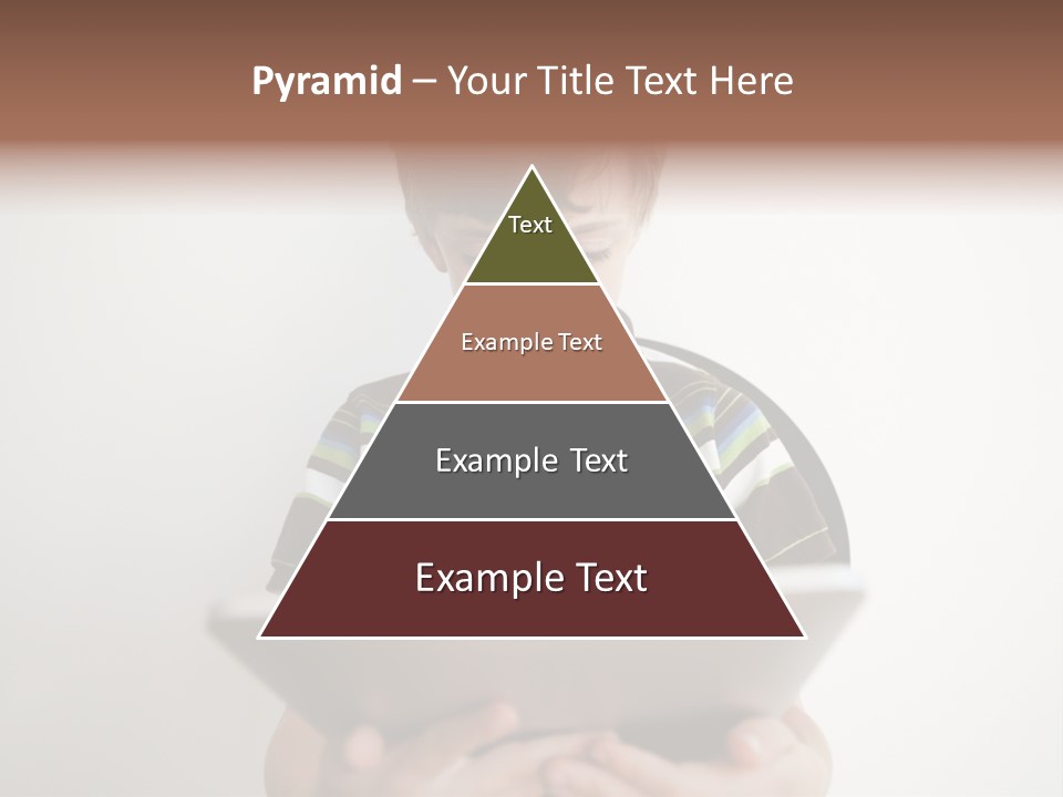 Elementary Aged Children Tablet Pc PowerPoint Template