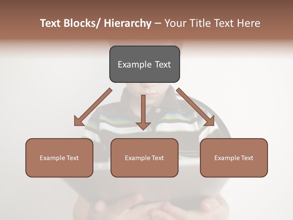 Elementary Aged Children Tablet Pc PowerPoint Template