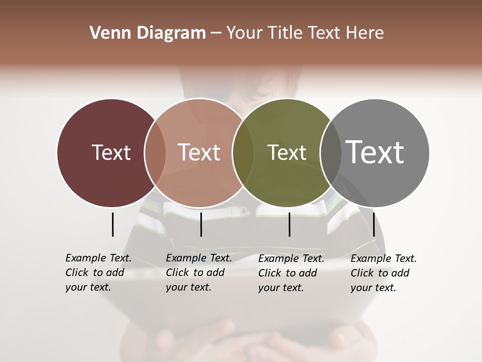 Elementary Aged Children Tablet Pc PowerPoint Template