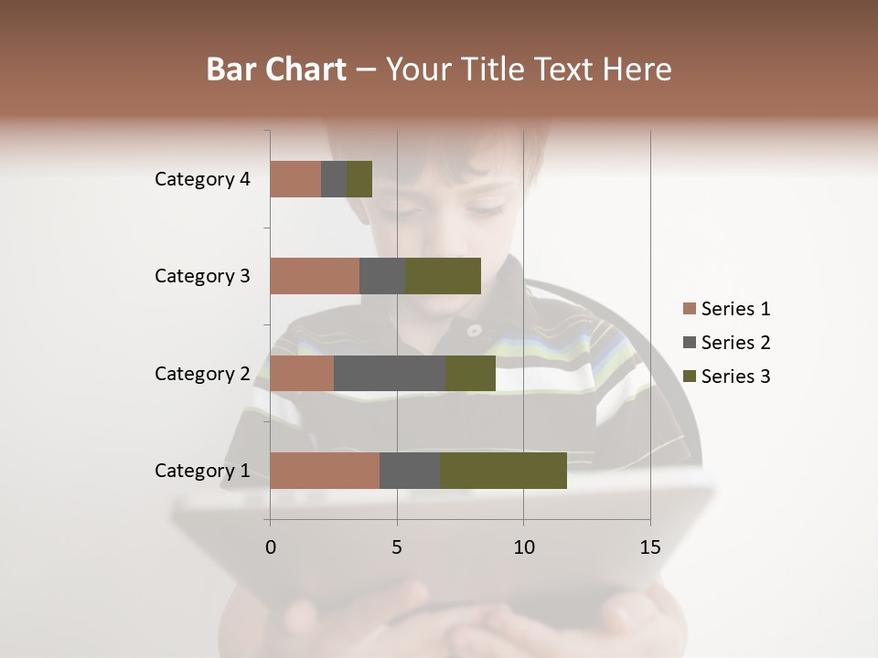 Elementary Aged Children Tablet Pc PowerPoint Template