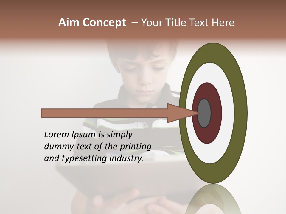 Elementary Aged Children Tablet Pc PowerPoint Template