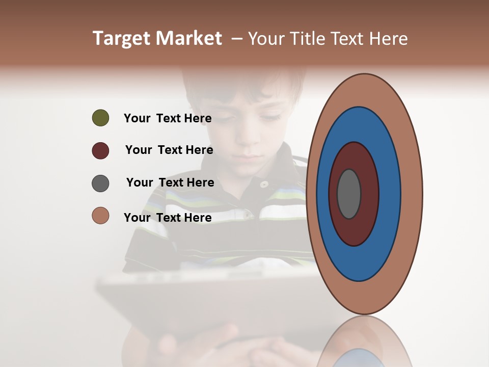 Elementary Aged Children Tablet Pc PowerPoint Template