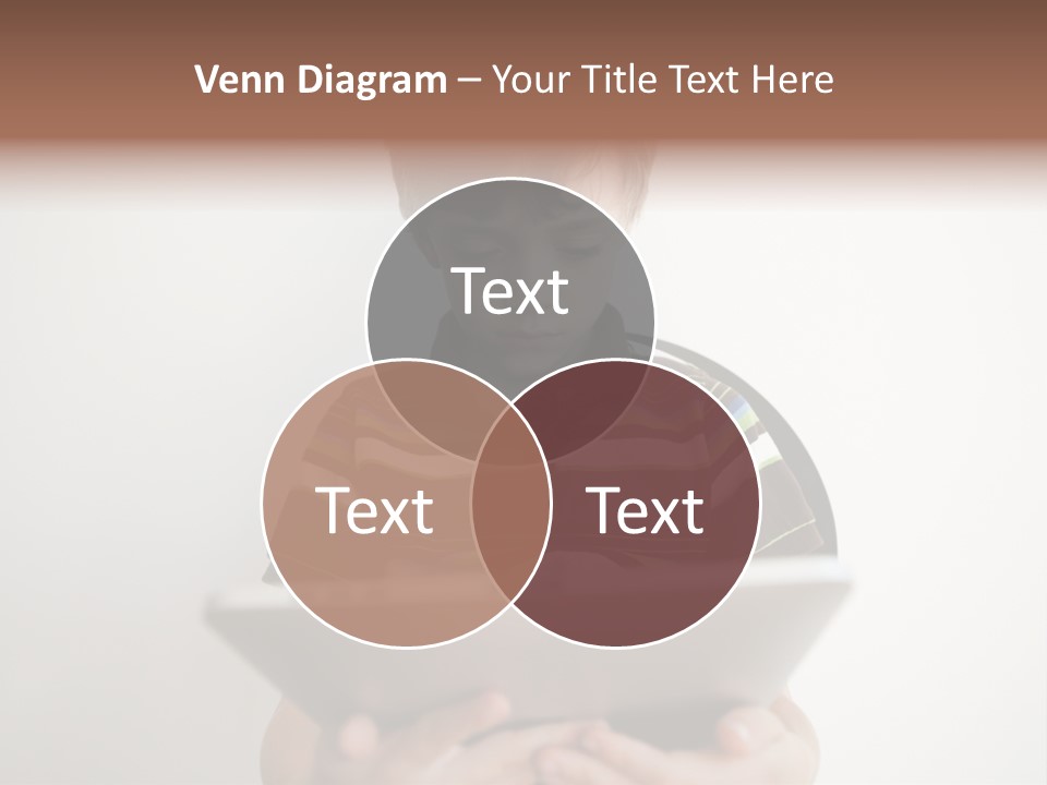 Elementary Aged Children Tablet Pc PowerPoint Template