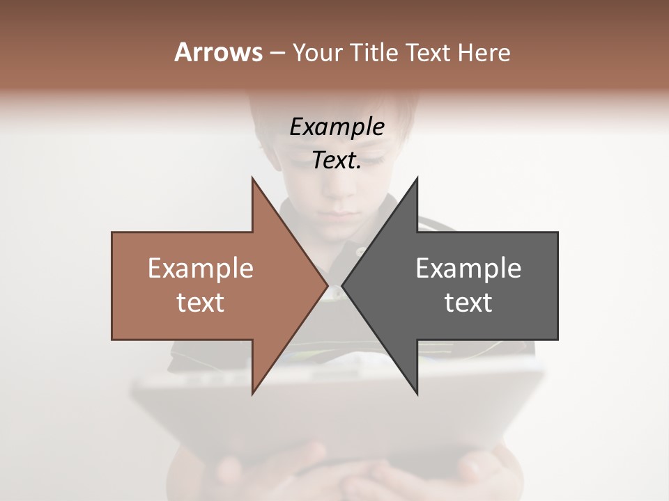 Elementary Aged Children Tablet Pc PowerPoint Template