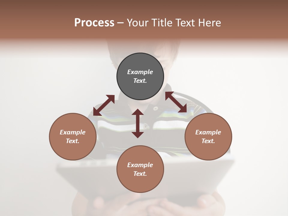 Elementary Aged Children Tablet Pc PowerPoint Template