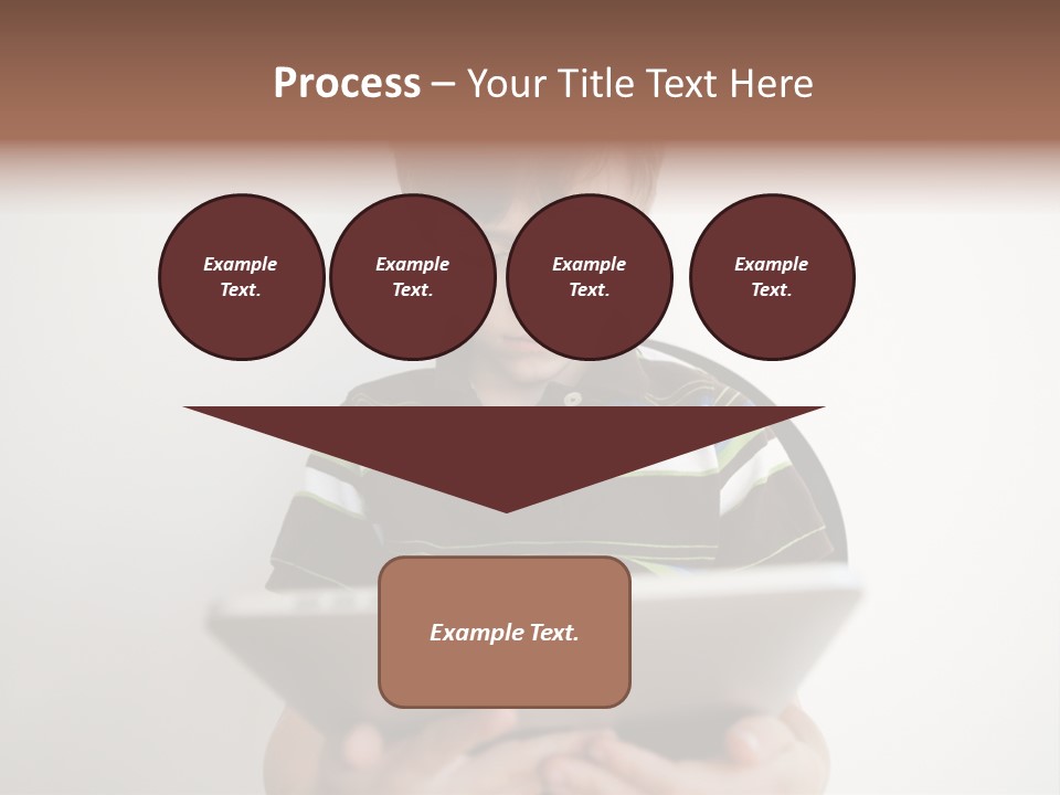 Elementary Aged Children Tablet Pc PowerPoint Template