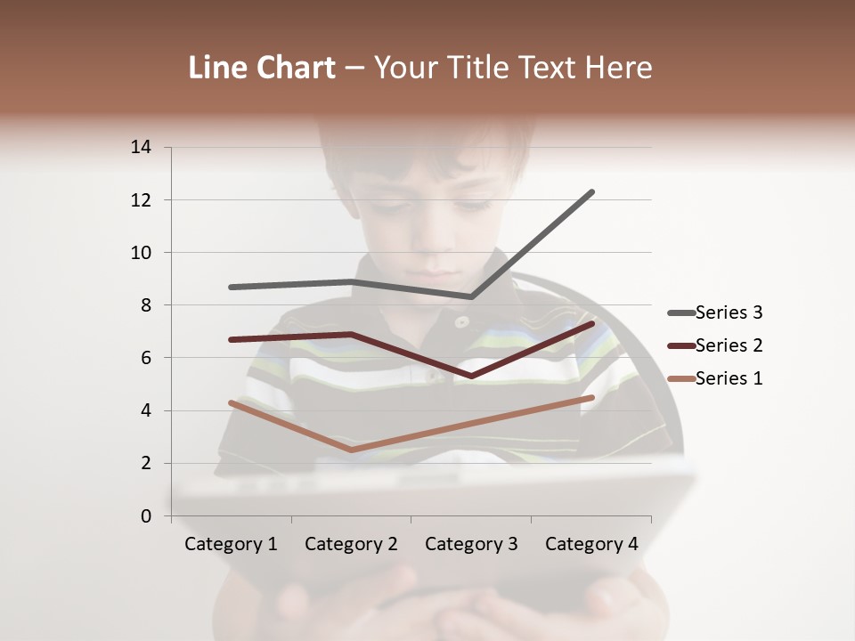 Elementary Aged Children Tablet Pc PowerPoint Template