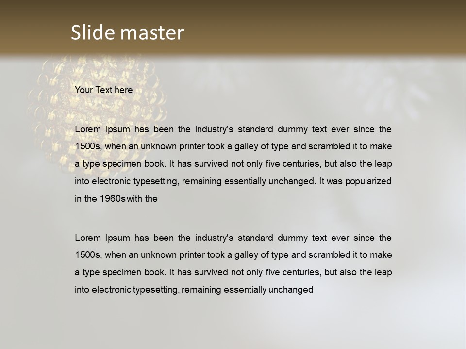 A Pine Cone Ornament Hanging From A Pine Tree PowerPoint Template