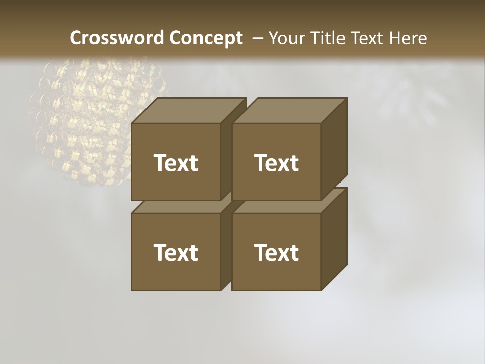 A Pine Cone Ornament Hanging From A Pine Tree PowerPoint Template