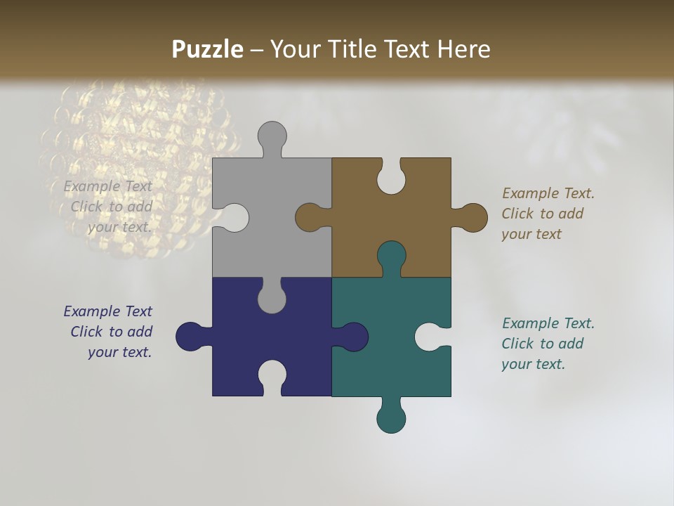 A Pine Cone Ornament Hanging From A Pine Tree PowerPoint Template