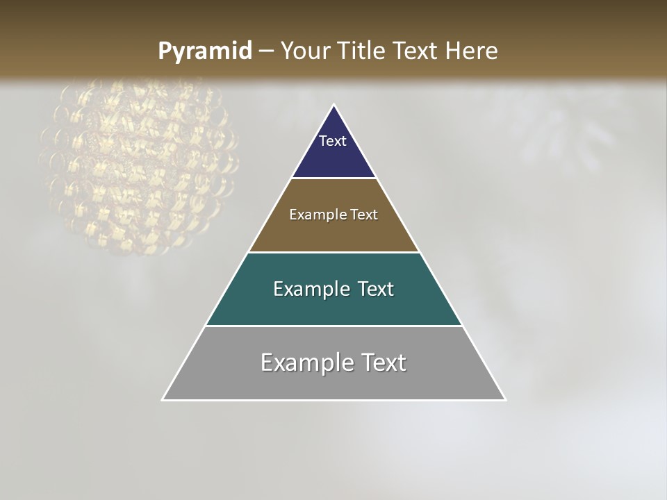 A Pine Cone Ornament Hanging From A Pine Tree PowerPoint Template