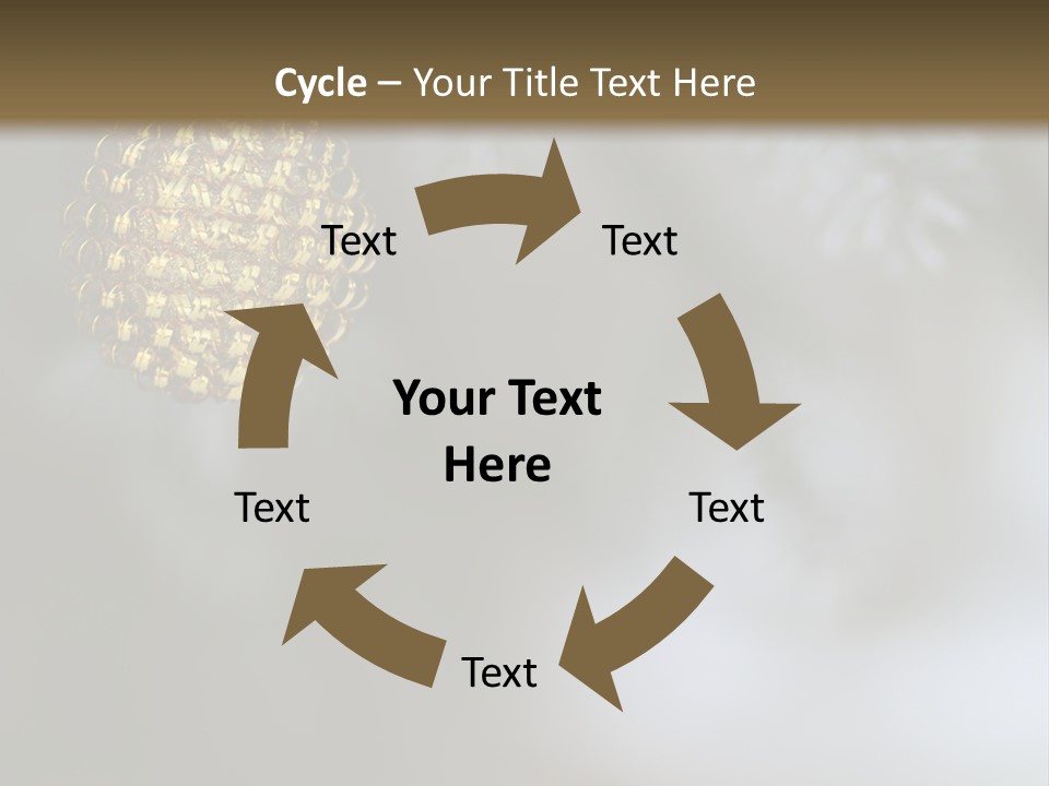 A Pine Cone Ornament Hanging From A Pine Tree PowerPoint Template