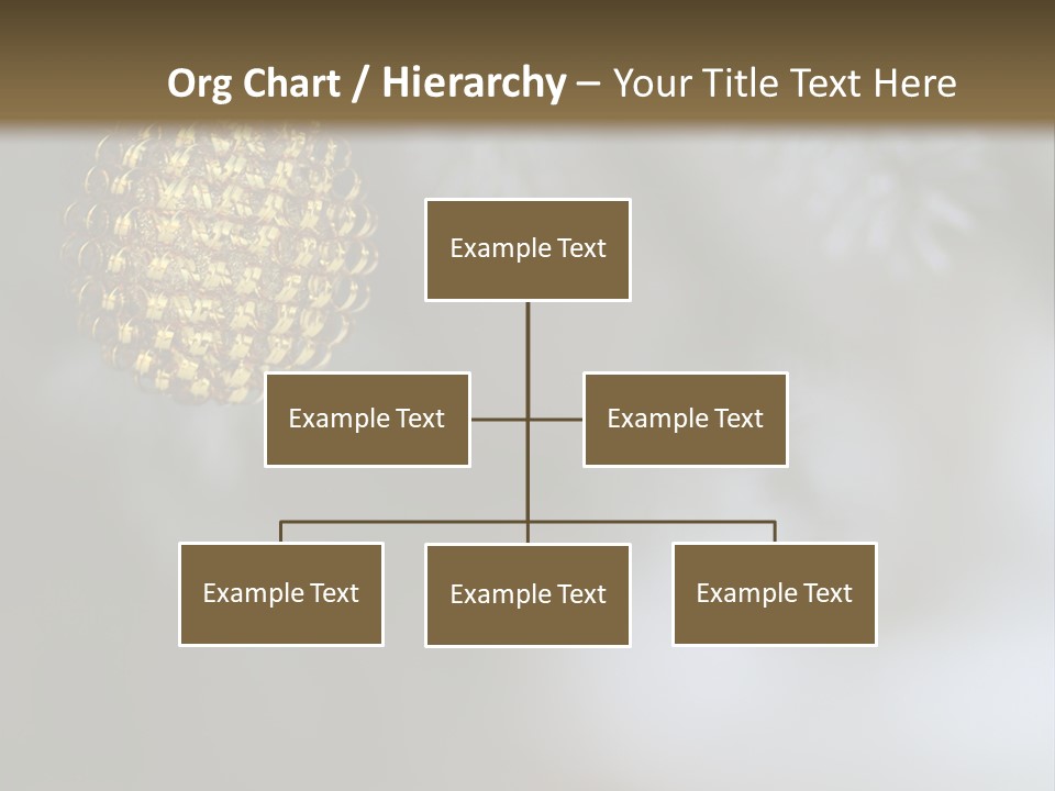 A Pine Cone Ornament Hanging From A Pine Tree PowerPoint Template