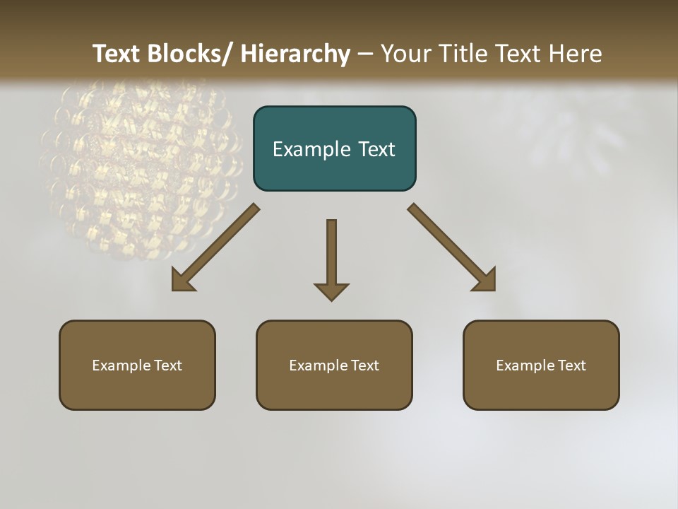 A Pine Cone Ornament Hanging From A Pine Tree PowerPoint Template