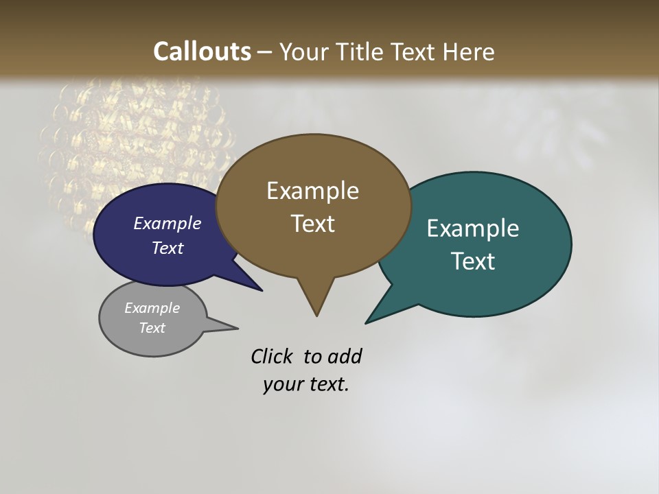 A Pine Cone Ornament Hanging From A Pine Tree PowerPoint Template