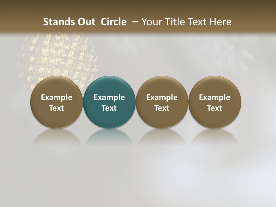 A Pine Cone Ornament Hanging From A Pine Tree PowerPoint Template