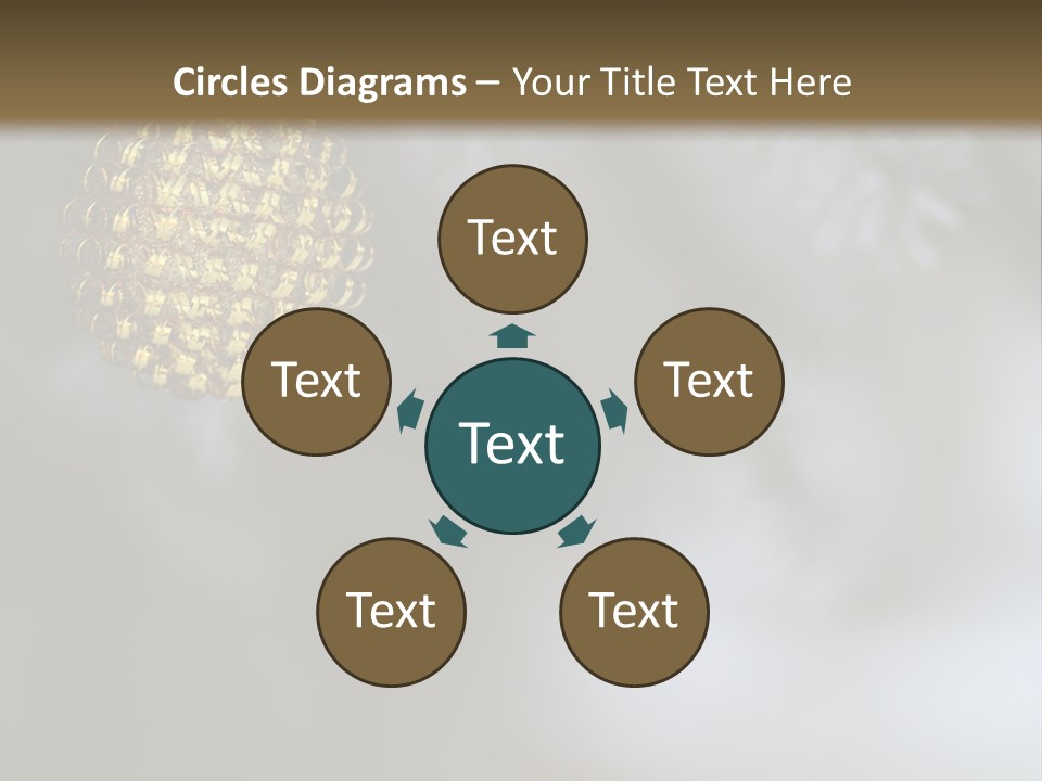 A Pine Cone Ornament Hanging From A Pine Tree PowerPoint Template