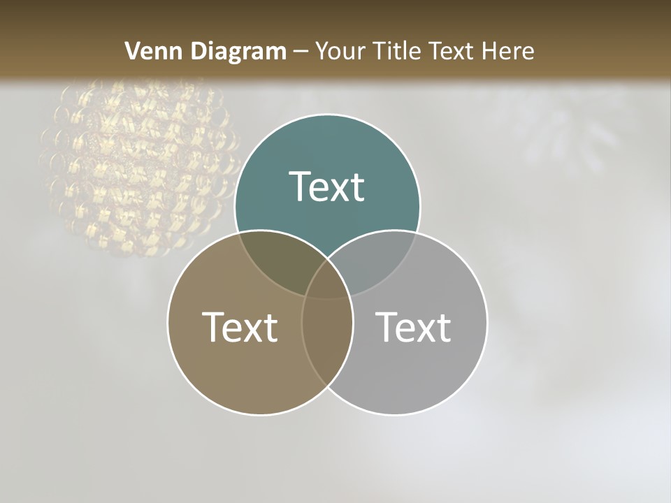 A Pine Cone Ornament Hanging From A Pine Tree PowerPoint Template