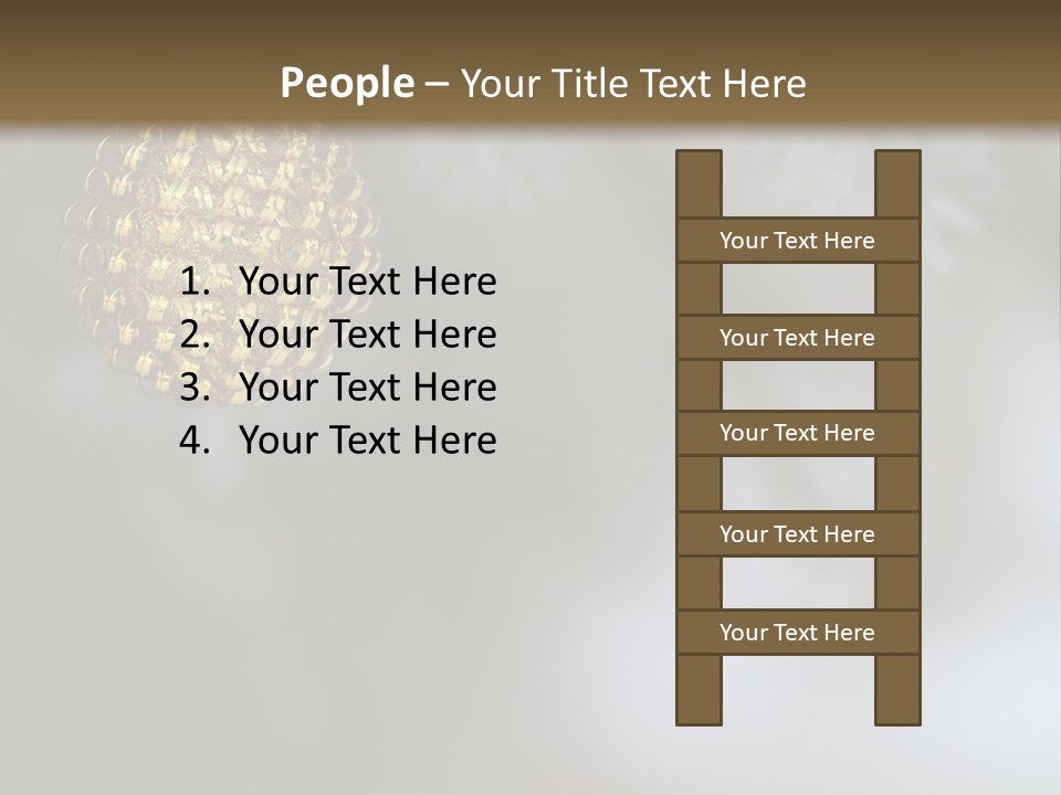 A Pine Cone Ornament Hanging From A Pine Tree PowerPoint Template