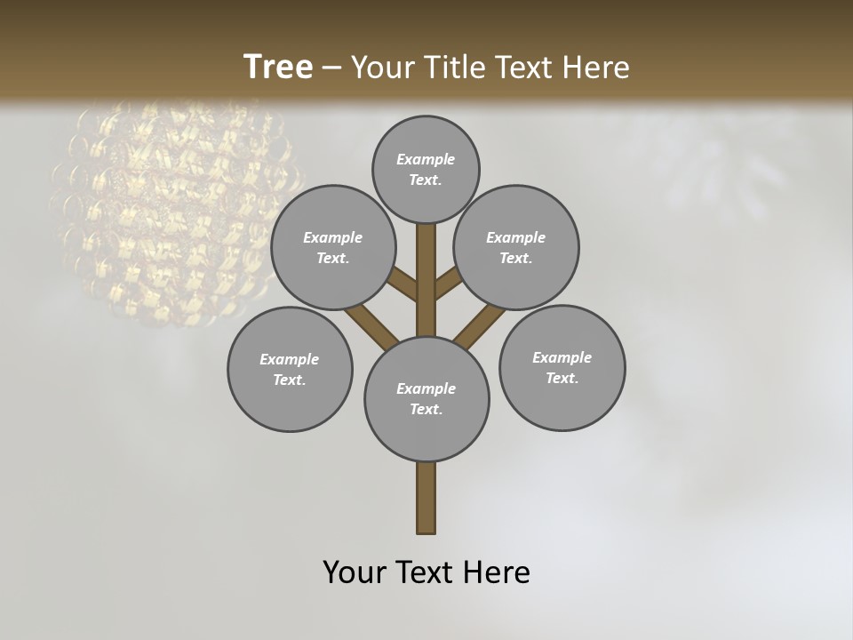 A Pine Cone Ornament Hanging From A Pine Tree PowerPoint Template