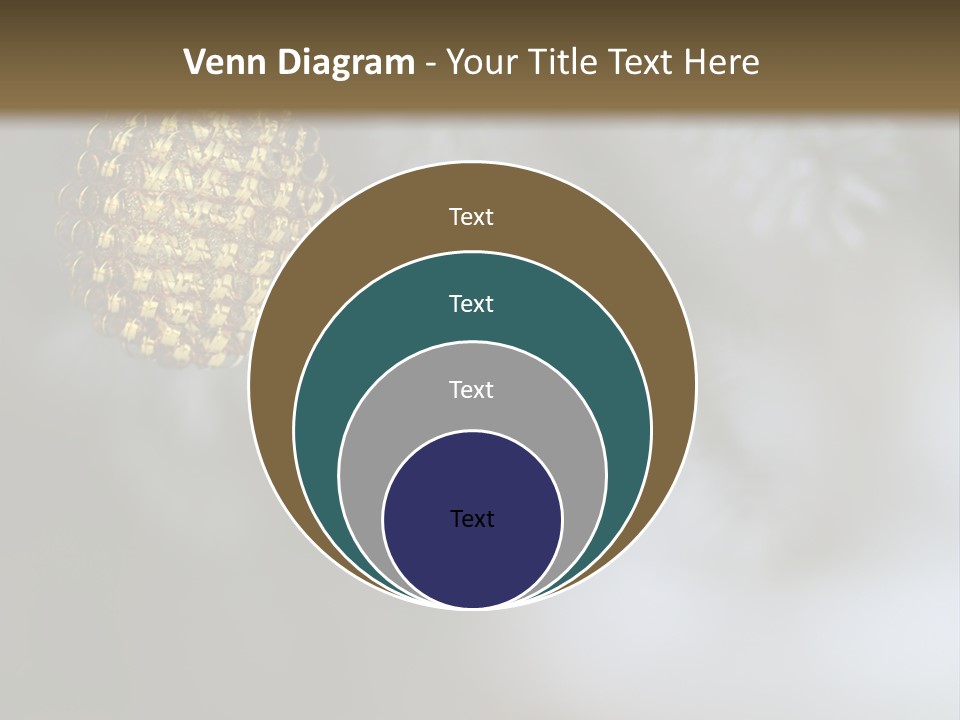 A Pine Cone Ornament Hanging From A Pine Tree PowerPoint Template